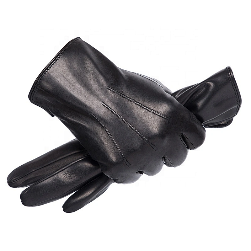 Genuine Goat Skin Sheepskin Leather Bike Car Driving Gloves for Men