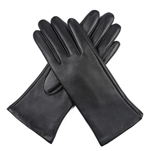 Girls Wholesale Genuine Lambskin Driving Leather Gloves Winter