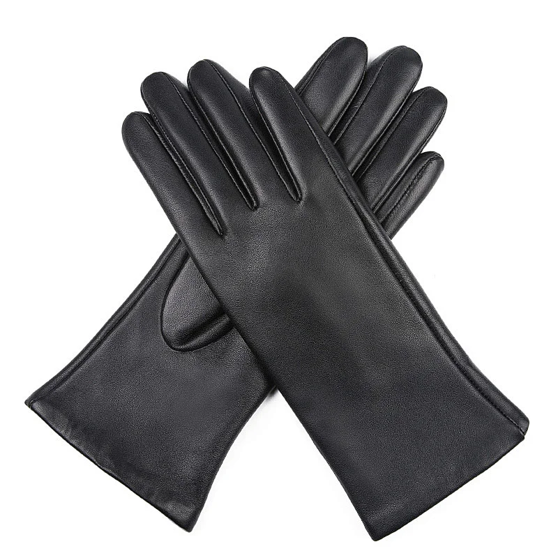 Girls Wholesale Genuine Lambskin Driving Leather Gloves Winter