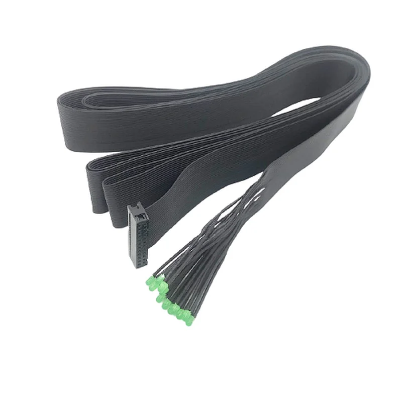 24 Pin IDC Blcak Ribbon Flat cable with 5V LED Signal light