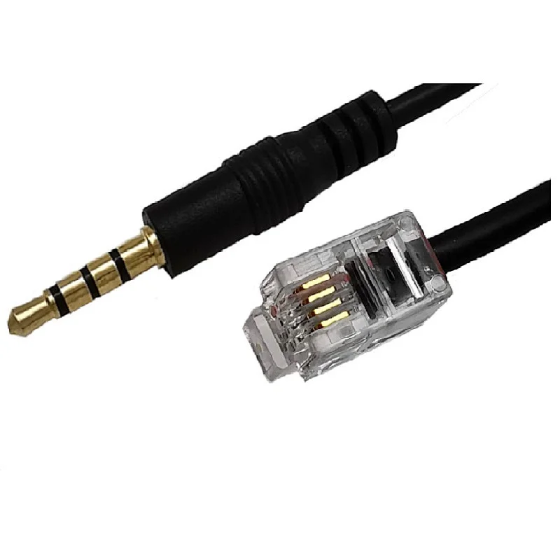DEM ODM Network Cable RJ11 6P6C 4P4C to Male 3.5mm Audio Plug Headset Adapter Cable