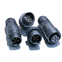IP67 M12 Waterproof Connectors 5 Pin Female Male Cable Connector