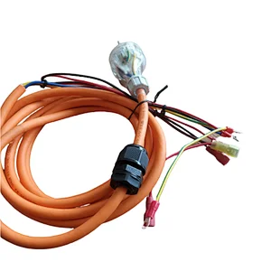 6 Way Orange Cable With 6 terminal 3 Pin Clear Assembly Plug Power Cord
