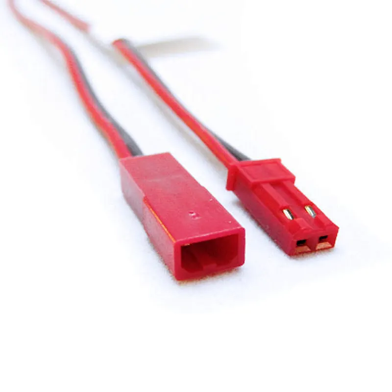 OEM ODM JST SYP 2 PIN 2.5mm Pitch Red Connector Red Black LED male and female wire harness