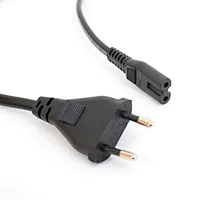 2 flat plug cable european standard IEC power plug