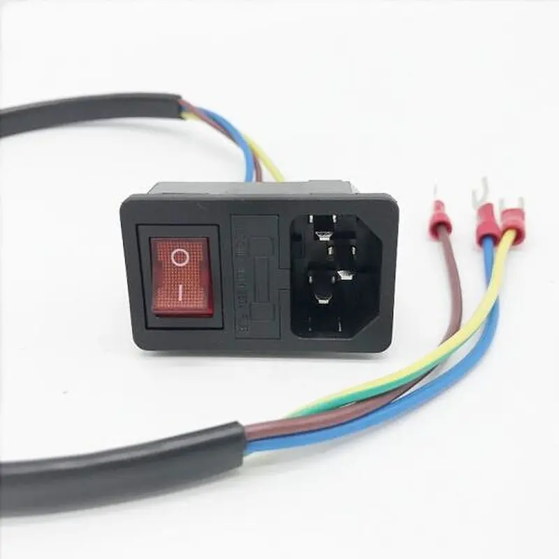 Power Inlet Wire Harness Switch control 3-hole socket harness