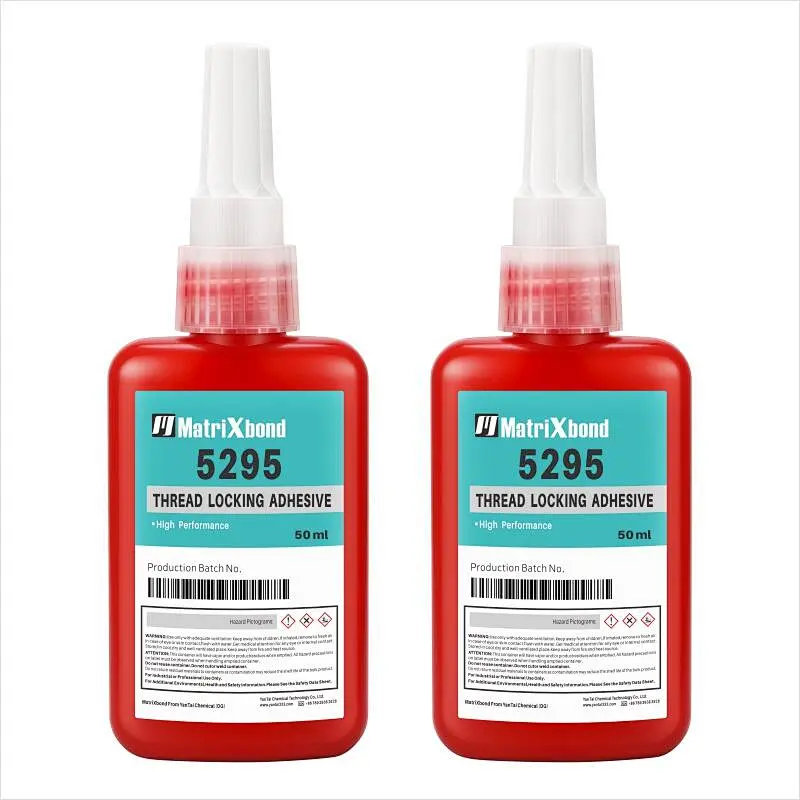 MX-5295 Galvanized, chrome-plated, aluminum and stainless steel Threadlocker Adhesive.