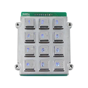 Illuminated Zinc Alloy Braille Keys Keypad