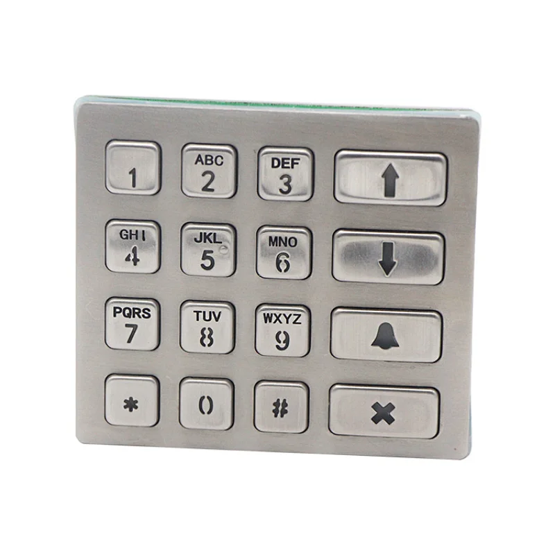 Rs485 16 Keys Industrial Weatherproof Metal Led Backlight Keypad