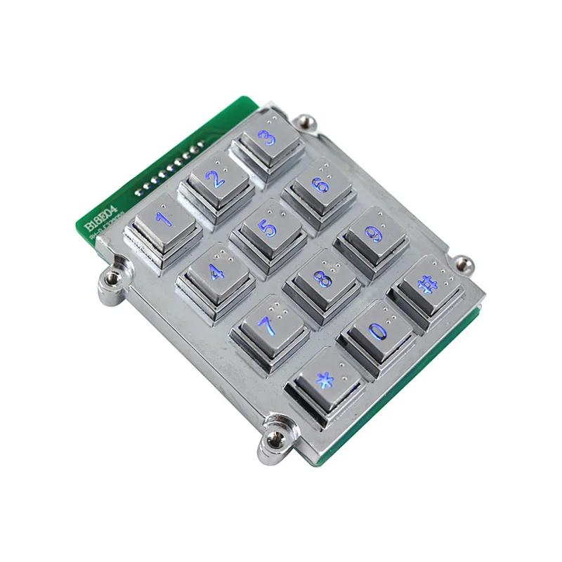 Illuminated Zinc Alloy Braille Keys Keypad