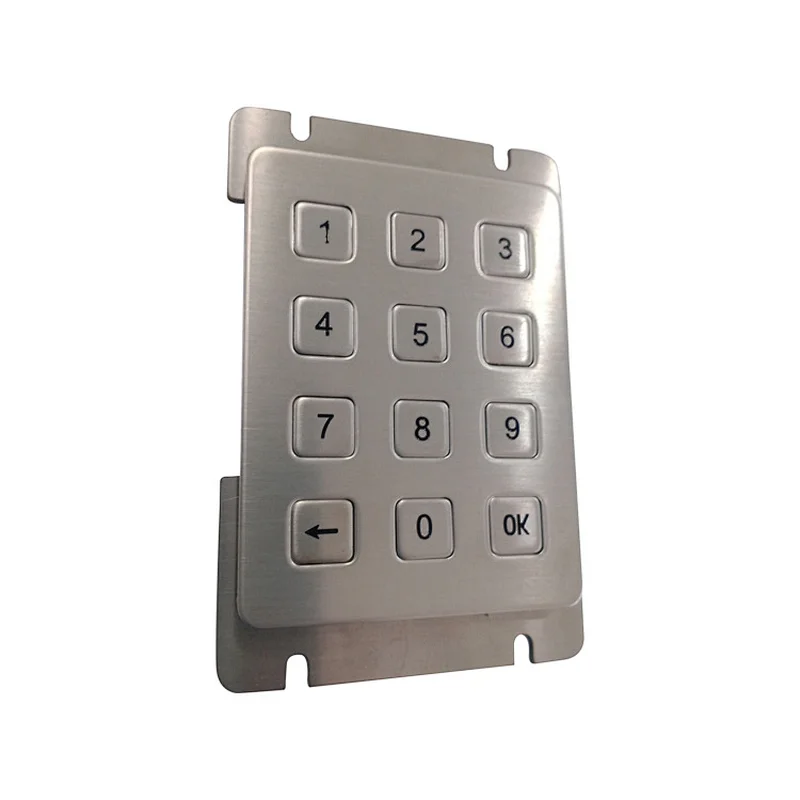 12 Keys Industrial Waterproof Metal Mechanical Usb Function Keypad
