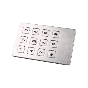 Stainless Steel Dust Proof 3x4 Buttons Uart Vending Machine Digit Keypad
