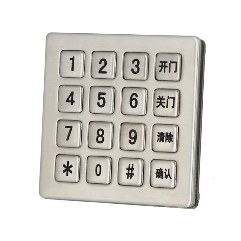 4x4 16 Keys Metallic Atm Matrix Cnc Machine Kiosk Keypad
