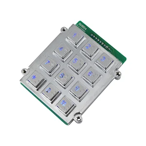 Illuminated Zinc Alloy Braille Keys Keypad