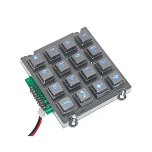 16 Braille Keys Led Backlight Industrial Keypad