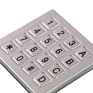 4x4 16 Keys Metallic Atm Matrix Cnc Machine Kiosk Keypad
