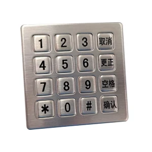 4x4 16 Keys Metallic Atm Matrix Cnc Machine Kiosk Keypad