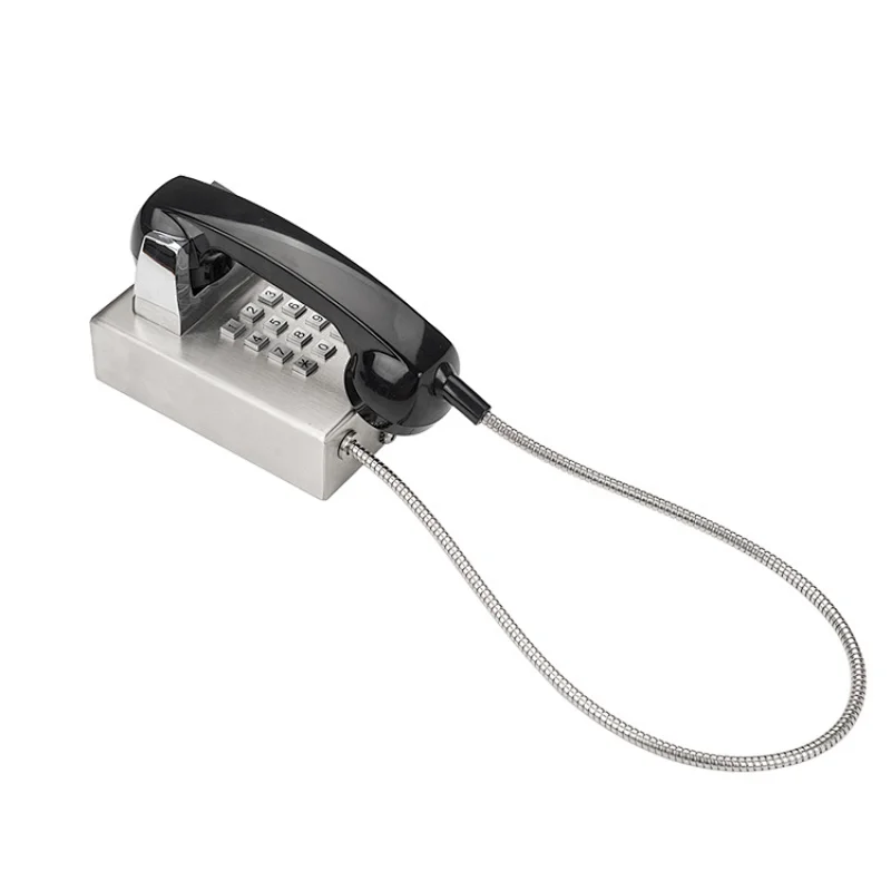 Mini Size Stainless Steel Prison Telephone With Dial Pad
