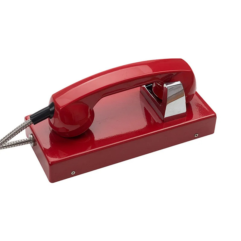Durable Auto Dial Phones Red Handset Public Telephone