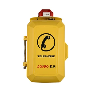 Aluminium Alloy Yellow Public Auto Dial Analog Telephone With Flash Light