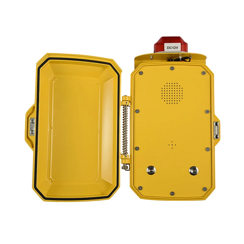 Aluminium Alloy Yellow Public Auto Dial Analog Telephone With Flash Light