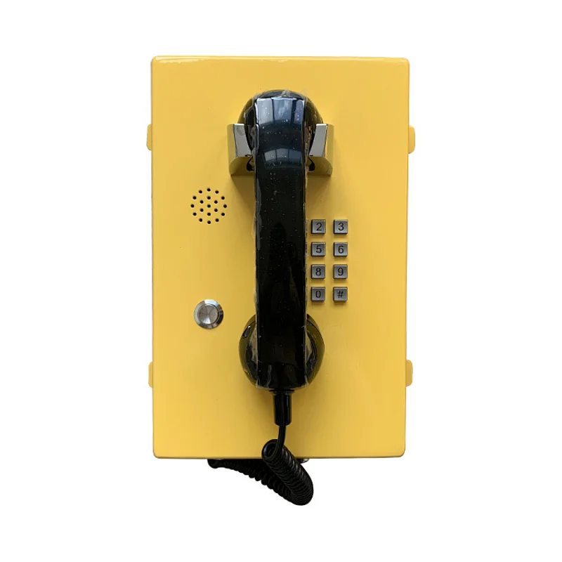 Yellow Color Cord Steel Emergency Weatherproof Telephone