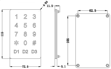 Metal keypad