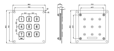 Waterproof keypad