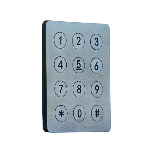 3x4 waterproof outdoor round button programmable numeric security keypad