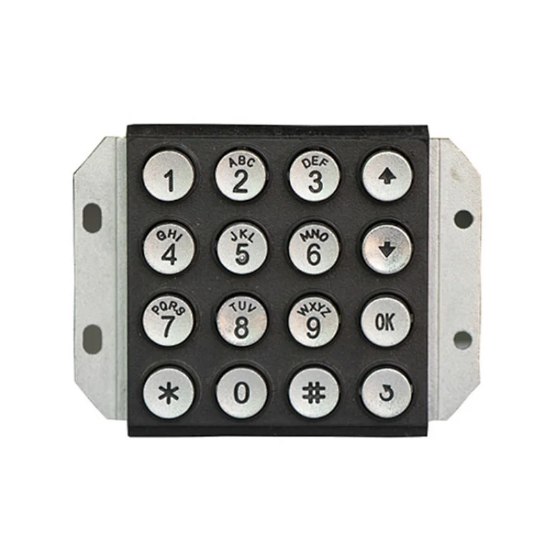 Metal Round Button Payphone Keypad