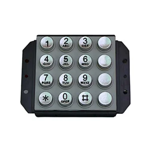 Metal Round Button Payphone Keypad