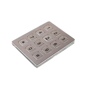 Rs232 12 Button Metal Steel Remote Control Keypad