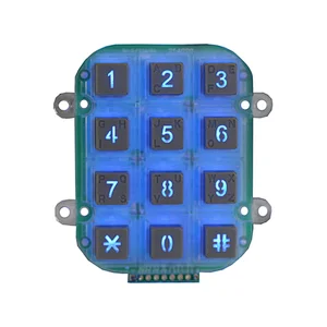3x4 12 Keys Led Backlit Keypad Usb Customized Garage Door Keypad