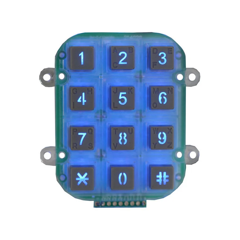 3x4 12 Keys Led Backlit Keypad Usb Customized Garage Door Keypad