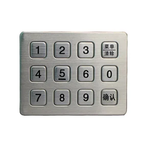 Rs232 12 Button Metal Steel Remote Control Keypad
