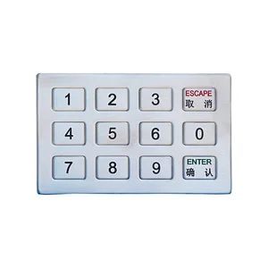 4x3 Matrix 12 Keys Custom Garage Door Rs485 Kiosk Keypad