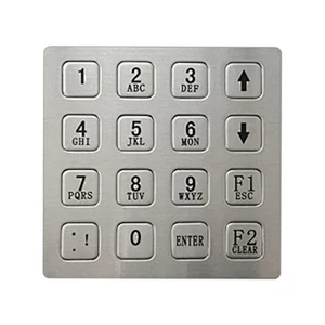 4x4 Digital Metal Wall Mounted Anti Vandalism Cnc Machine Keypad