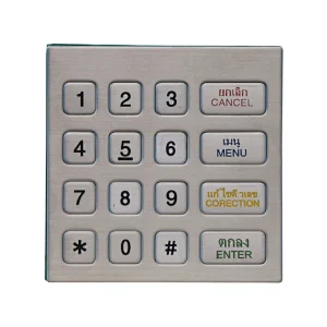 Weatherproof 16keys Metal Custom Atm Function Usb Connector Keyapd