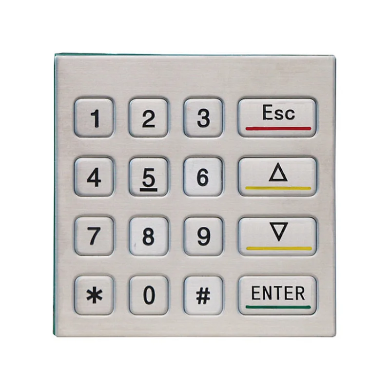 Weatherproof 16keys Metal Custom Atm Function Usb Connector Keyapd