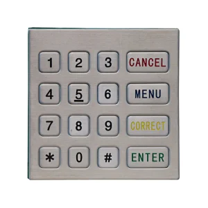 Weatherproof 16keys Metal Custom Atm Function Usb Connector Keyapd