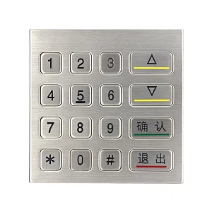 Weatherproof 16keys Metal Custom Atm Function Usb Connector Keyapd