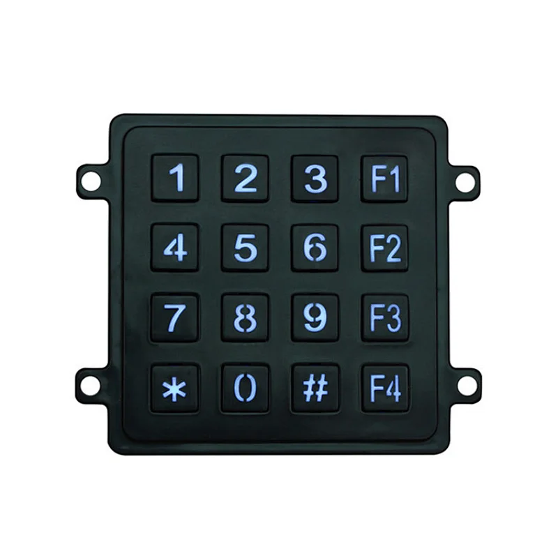 4x4 Layout Plastic Backlit Keypad Alphanumeric Telephone Keypad
