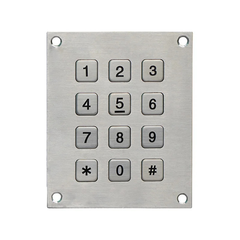 Rs232 12 Button Metal Steel Remote Control Keypad