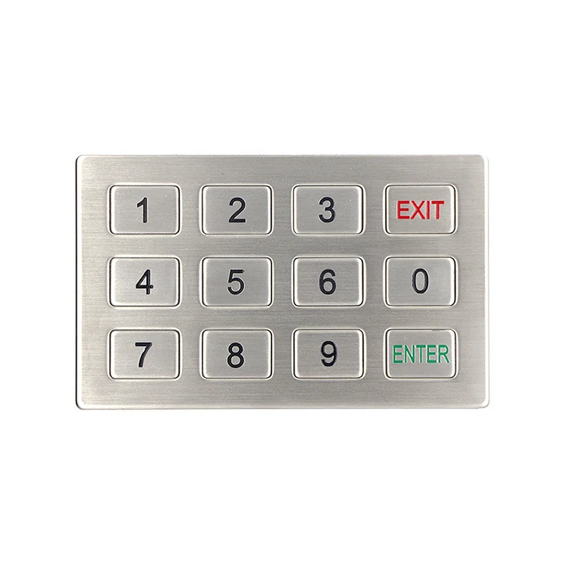 4x3 Matrix 12 Keys Custom Garage Door Rs485 Kiosk Keypad