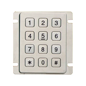 Rs232 12 Button Metal Steel Remote Control Keypad