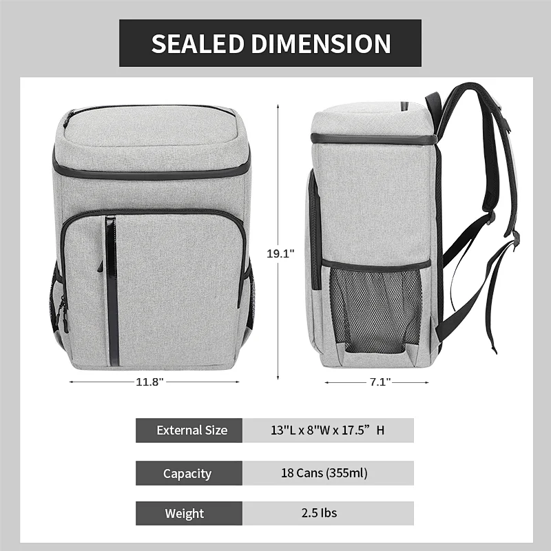 Leakproof Soft Cooler Bag Lightweight Backpack Cooler
