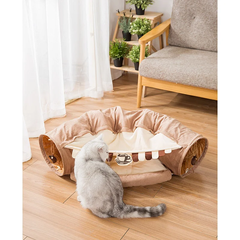 Pet Store Folded Cat Tunnel Cat Bed Cat Nest Can Be Removed And Cleaned Pet Nest