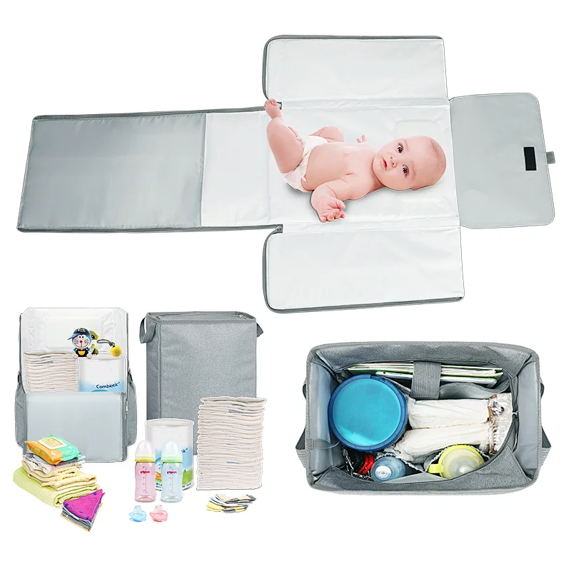 Baby bag with changing station, expandable baby diaper bag for girls, boys, dads and moms traveling baby diaper bag