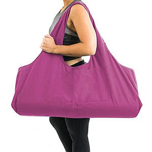 OEM/ODM Gym Fitness Yoga Mat Tote Carrier Bag Printed Canvas Sling Yoga Mat Bag