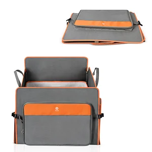 Pet Car Booster Seat Travel Carrier Cage Breathable Folding Soft Washable Travel Bags for Dogs Cats or Other Small Pet